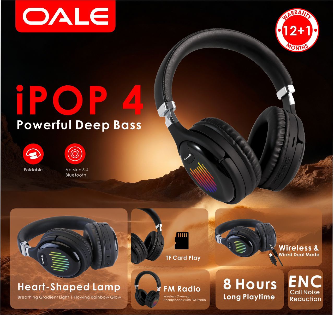 OALE iPOP 4 Deep Bass headphones: